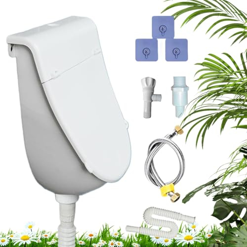 Urinoir d'extérieur inodore pour homme | Séparateur d'urine mural pour camping-cars, dortoirs et jardins – Solution de toilette portable compacte avec couvercle
