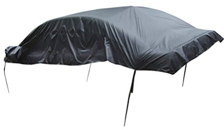 Car Cover Protector Waterproof Car Half Body Sun Shade Cover Shield Snow Dust Protector - Size XL (Black)