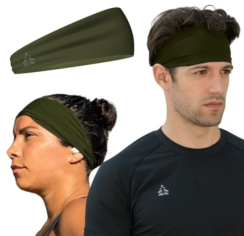 Headbands for Men and Women - Fascia sportiva per uomo e sport, per corsa, allenamento incrociato, yoga, casco da bicicletta
