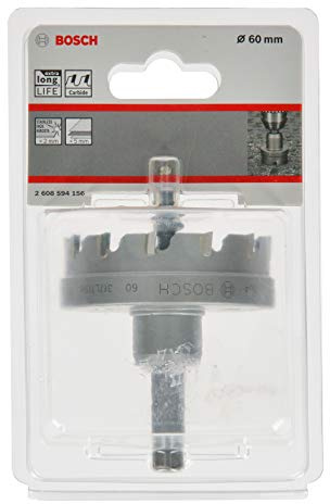 Bosch Accessories Professional Carbide Lochsäge Precision for Sheet Metal (Edelstahl, 60 mm, Zubehör Bohrmaschine)