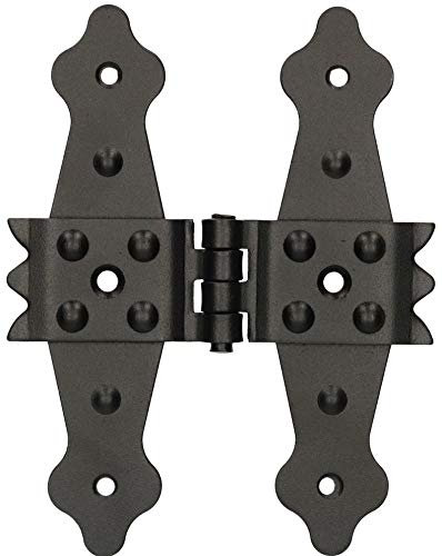 KOTARBAU Mittelkreuzband 160 mm Ladenmittelband Fensterband Faltladen Pulverbeschichtet Schwarz Universal Scharniere Möbel Türen Verbindung Torband