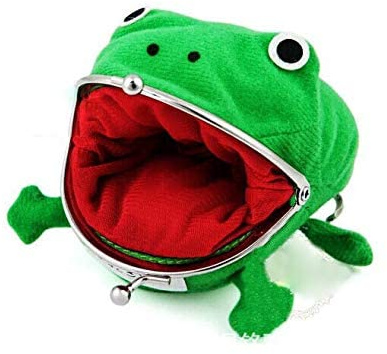 Cosplay Anime Frog Coin Purse Cute Pouch Wallet Small Money Bag Plush Purse for Funny 3225 (Frog-3325)