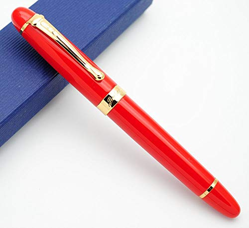 JINHAO X450 Füllfederhalter M Feder (Chinesisches Rot, M Feder)