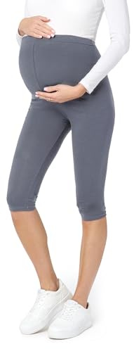 Be Mammy Leggings Premaman 3/4 BE20-229 (Grigio, 4XL)