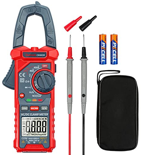 AstroAI Stromzange, Digitales Multimeter, TRMS NCV, automatisch, professionell, Spannung/Strom/Widerstand/Kontinuität/Diode/Kapazität/Frequenz/Zyklen/LPF