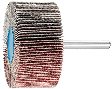 PFERD Fächerschleifer F / Korund Ø 60x30mm Schaft-ø 6mm A80 / 44498014 – für Feinschliff & Finish mit dem Geradschleifer oder Biegwellenantrieb