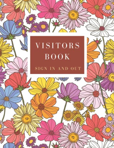 Visitors Book Sign In and Out: Track And Trace Visitor Log Book , Record Visitor Name, Date, Signature , Time In and Out, ...,Visitor Log Book Register for Business 8.5 x 11inches
