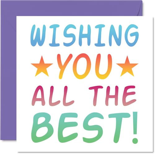 Abschiedskarten für Kollegen Frauen und Männer, Wishing You All The Best | Sorry Your Leaving Good Luck In Your New Job Karte 145 mm x 145 mm Grußkarten lustige Abschiedsgeschenke Glückwunschkarte