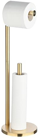 Toilettenpapierrollenhalter, freistehend, mit Reservefunktion, Gold, GTA7982BG