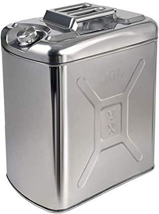 Taniche Carburante Lattine Benzina 50l/60l 304 Serbatoio di Combustibile in Acciaio Inossidabile, Lattina di Benzina Ispessita, Lattina di Benzina di Backup di Emergenza - con Tubo - for Motociclette