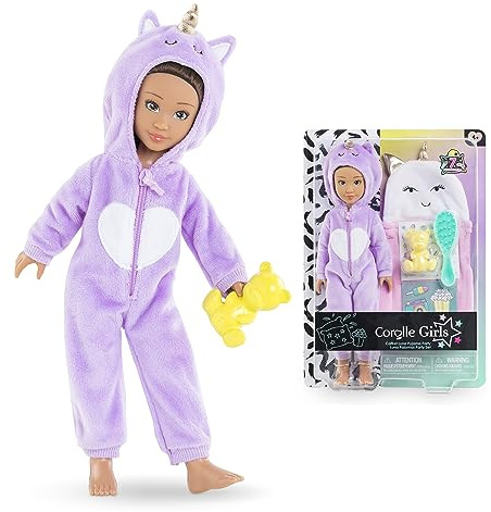 Corolle Girls - Coffret Luna Pyjama Party, poupée Mannequin, 7 Accessoires, 28cm, dès 4 Ans, 9000600210