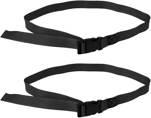 1 m x 25 mm Golf-Trolley-Gurtband mit Schnalle, Zubehör 2 Stück (schwarz)