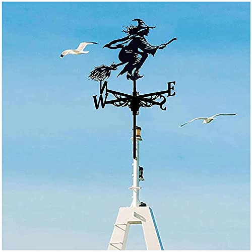 VVLXRIC Hexen Deko Halloween, Weather Vanes, Böse Hexe Ornament, Wetterhahn Hexe, für Hausgarten, Hof, Halloween, Außendekoration