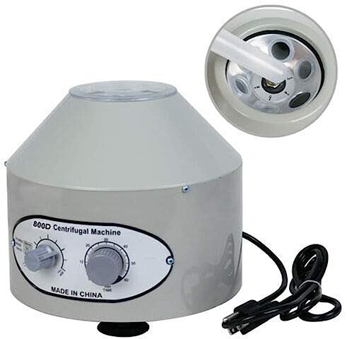 SYUFRE Centrifugeuse de Sang Électrique, Fonction de Minuterie de 0 À 60 Minutes Centrifugeuse À Plasma Centrifugeuse Lab 4000Rpm Speed Medical Practice Desktop Centrifuge Machine Capacité 20 ML X 6