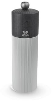 Salzmühle, 18 cm, Aluminium u. Buchenholz graphit