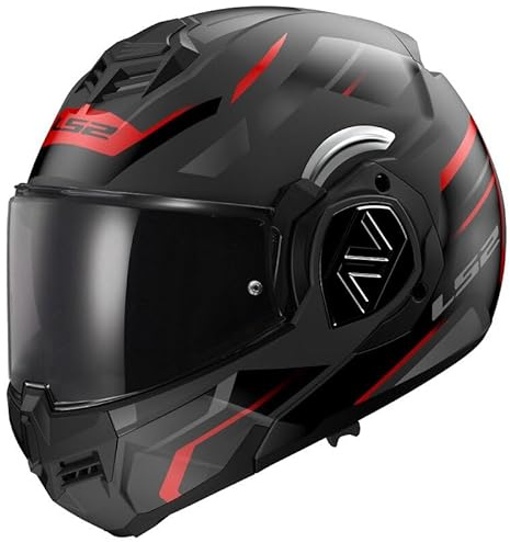 LS2 Klapphelme Advant Kuka Schwarz Rot L