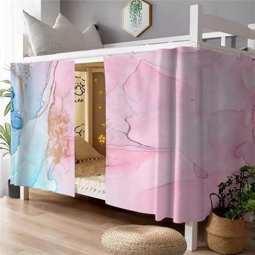 Treer Bettvorhang Hochbett Etagenbett Blackout Vorhänge Drucken Staubdicht Betthimmel Hochbett Kinder Bettzelt Schlafsaal Bettvorhänge (Sand bewegen 5,1,2 m x 2 m (2 Stück))
