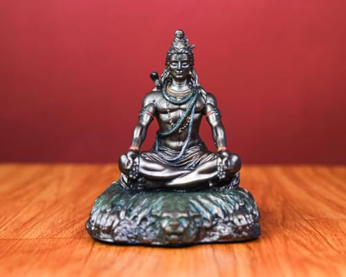 UGRA SHIVAJI ARTS Statue Lord Shiva, Idol Mahadev, Statue Adiyogi Shiva, Bholenath, Hindu-Gott der Meditation, Yoga, Zeit, Zerstörung