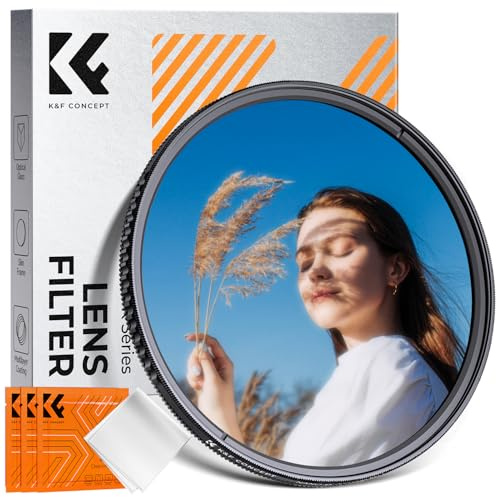 K&F CONCEPT 72mm Filtre Black-Mist 1/4+CPL 2 en 1 et 3 Chiffons | Nano-revêtement,Verre optique japonais,Solide,Cadre CNC Antidérapant,K Série,FA301