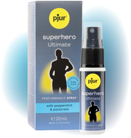 pjur superhero Ultimate (20ml) - unser stärkstes Verzögerungsspray für Männer - mit 6-fach Wirkstoffkomplex für legendäre Performance