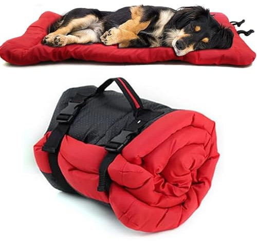 Yolispa wasserdichte Hundebett Matratze Faltbares Hundebett Hundeschlafsack rutschfeste Hunde-Campingmatte geeignet für Outdoor-Reisen und Camping, Auto, Hundekiste, Sofa, Bode 120 * 80cm