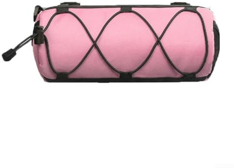 Vilgftyiet Bolsa frontal para bicicleta con correa de hombro, ideal para viajeros y ciclistas casuales (rosa)