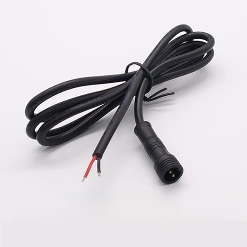 Câble de Raccordement pour Système de Connexion Nemo (IP44), 1m, Noir, 2 x 0,75 mm², Ligne de Passage, Compatible avec Éclairage de Fontaine et Jardin