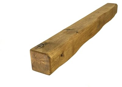 oakleys oak Genuine Solid Oak Beams for Fireplaces- Oak Floating Shelf for Home Decor- Rustic Shelves to Decorative Logs for Fireplace- Lightly Worked- Beam Size(120x12.5x12.5) Cm