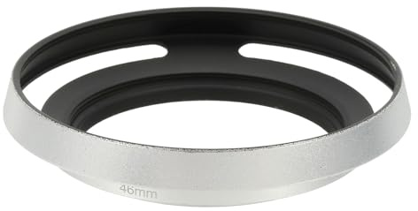 PATIKIL Paraluce Universale in Metallo 46mm Sottile Curvo Cavo Argento | Universale Sottile Curvo Cavo Filettato con Feritoie, per Fujifilm Nikon Pentax