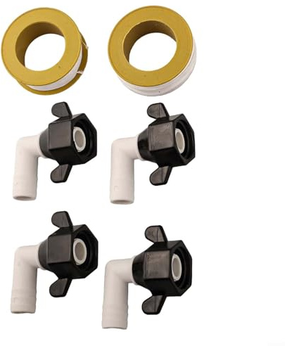 1/2 X 1/4 Sealing Barb Elbow Plus Straight Swivel Rv Rotatable Pump Adapters 360° Water Nylon Hose Fittings with Thread Inch Tape Corro