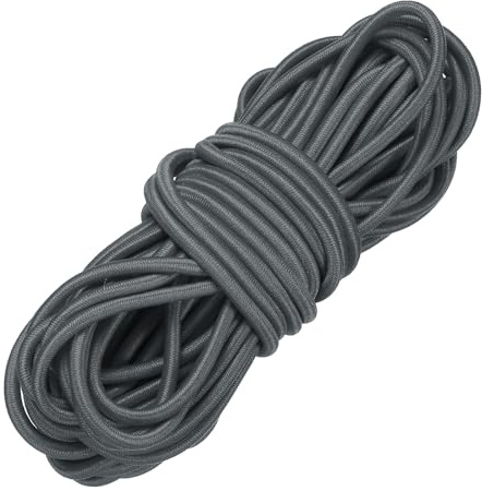 PATIKIL Corda Elastica Bungee 3mm x 10m Poliestere Cavo Elastico Grigio