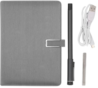 EIMSOAH Digitales Notizbuch mit Smart Pen, 5.0 Echtzeit-OCR-Texterkennung, 360-Grad-Schreibwinkel, mit PU-Notizbuch und USB-Kabel, für Smartphones Tablets (Grau)