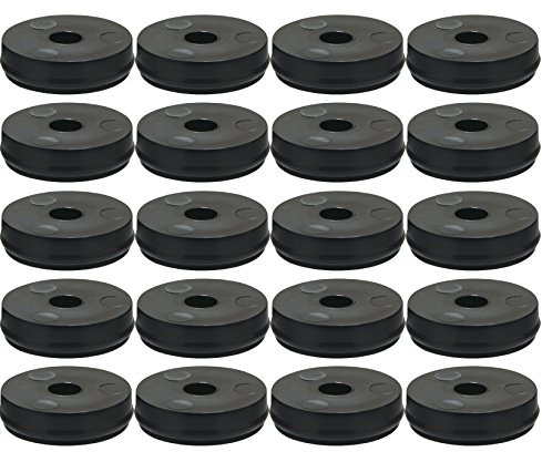 WAGNER VAS152 Möbelgleiter-Grundplatten QuickClick Basic zum Anschrauben 20mm, Höhe 4 mm, Kunststoff schwarz Inhalt: 20 Stück, 20 mm | VAS152, zum Anschrauben, Kunststoff, Möbelgleiter