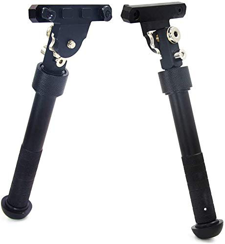 Helfo Trépied Pliant Tactique avec Connexion directe aux Rails latéraux, trépied réglable Librement rétractable et Pliable de 6,5 à 9 Pouces pour la Chasse et Le tir CS