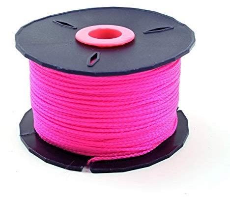 YGLONG Cuerda De Yute 100m Trenzado Nylon Line Builders Line Tiza Cuerda Abrasión Poder Moho Resistente, Masonería DIY Decoración para el hogar Crafting Gardening Cordel Yute (Color : Pink)