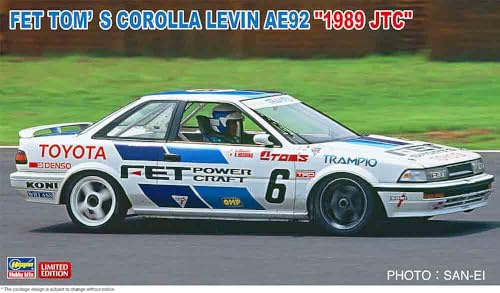 Hasegawa 620545-1/24 FET Toms Corolla Levin AE92, 1989 JTC - Maßstab 1:24