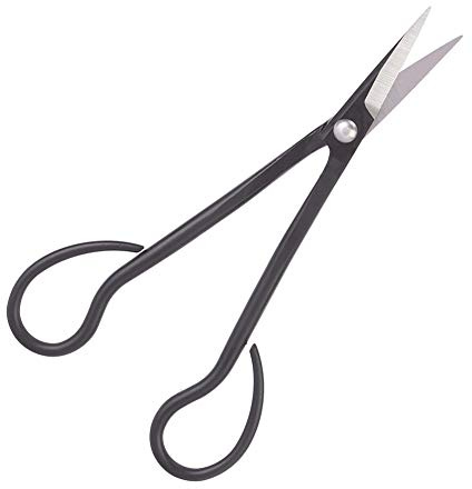 Alvinlite Forbici per bonsai professionali Alvinlite, cesoie per bonsai in acciaio rivestito, attrezzi da giardino per bonsai giapponesi tipo 7,28 pollici 185 mm, manico lungo nero