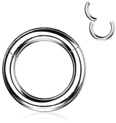 Pain-is-Art Segmentring – 5,0 mm KLAPPBAR aus Chirurgenstahl in silber - Smooth Closure Ring Clicker