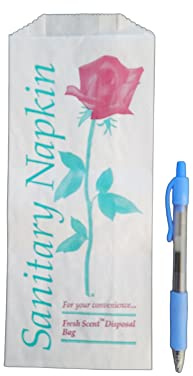 500 pcs Floral Printed Sanitary Napkin Tampon Disposal Bags