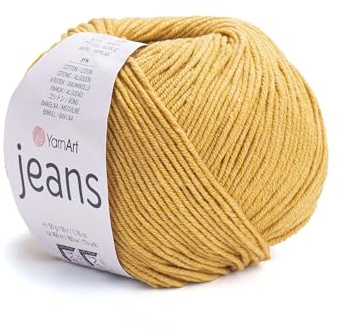 YarnArt, Jeans Sport Yarn, Hilo de algodón suave 55 % algodón, 45 % acrílico, para tejer y hacer amigurumis, 1 madeja/ovillo, 50 g, 160 m, Color 84