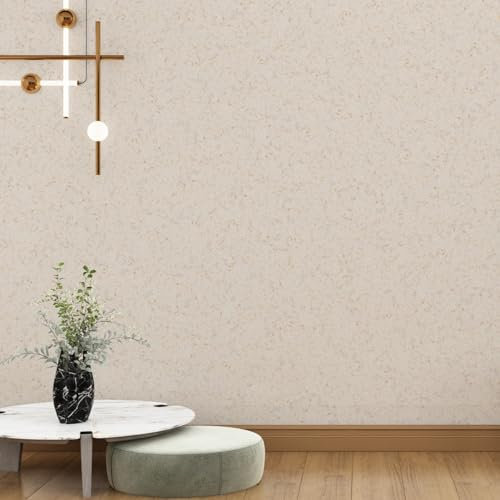 Belka B4 Papier peint beige en particules de bois, pur coton, durable, autocollant, isolation thermique et acoustique, moderne et élégant, à faire soi-même, écologique et naturel, env. 3 m² (m²)