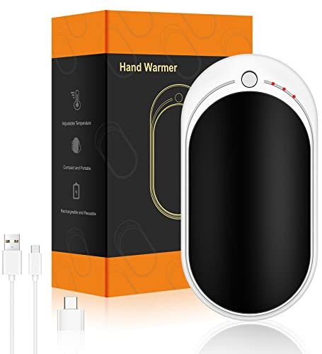 Esvyit Calentador de Manos Recargable USB Power Bank 5200mAh, Calienta Manos Electrico de Bolsillo Portatil Calentadores de Manos Reutilizables, Regalo para Mujer Hombr Raynaud Camping Senderismo Golf