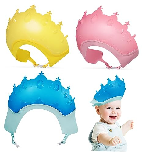 Abaodam 3piezas Gorro De Champú Para Bebés Protector De Ducha Visera Lavado Del Cabello Seguro Adecuado Para Baño