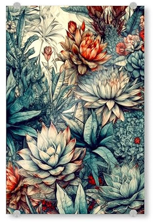 artboxONE Acrylglasbild 45x30 cm Natur Sukkulenten und Kakteen B - Bild sukkulenten Blumen Blumen