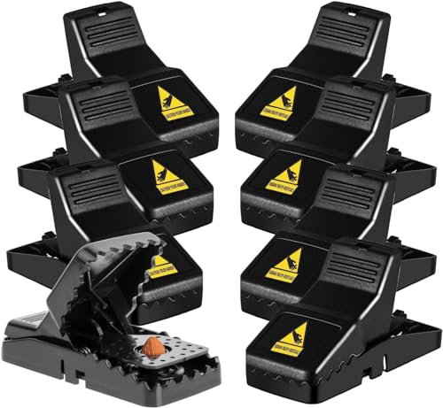 8X Schlagfalle Mausefalle - wiederverwendbar & giftfrei - Rattenfalle für Maus & Ratten - Extra leichte Bedienung
