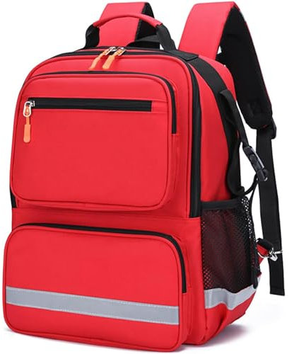 Medizinisches Erste-Hilfe-Set Mit Großem Fassungsvermögen, Notfallrucksack, Mehrere Taschen Zur Einfachen Klassifizierung Und Aufbewahrung, Reflektierendes Streifendesign, Geeignet