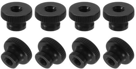 QUARKZMAN Dadi a Farfalla Scanalati, 24 Pezzi Dado in Acciaio al Carbonio M5 con Foro Passante per Parti Stampante 3D, Nero