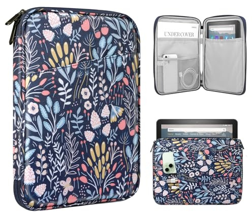 TiMOVO 8-9 Zoll Tablet Tasche für das Neue iPad mini 7 (A17 Pro, 2024), iPad mini 6 (8,3-Zoll, 2021), iPad mini 5/4/3/2/1, Tragbare Schutztasche für iPad mini, Bunte Blume