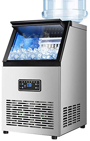 Efficiente Macchina Per Il Ghiaccio Commerciale, Macchina Per Il Ghiaccio Automatica A Cubetti, Macchina Per Palline Di Ghiaccio Per Macchinari Per Piccole Imprese Per Bar/Caffette,60KG per 24H