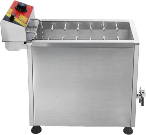 Freidora Comercial EléCtrica Profesional Mazorca MaíZ, máquina para hacer palitos de perritos calientes con queso comercial de 25 litros, adecuada para cafeterías, panaderías y calles de bocadillos~/